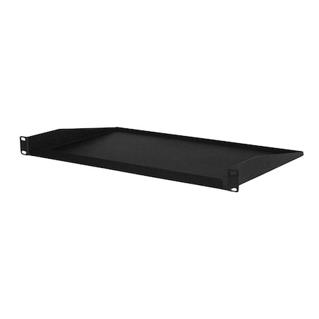 Quest Mfg Single-Sided Non-Vented Cantilever Shelf, 1U, Black, 19" x 15"D ES0319-0115